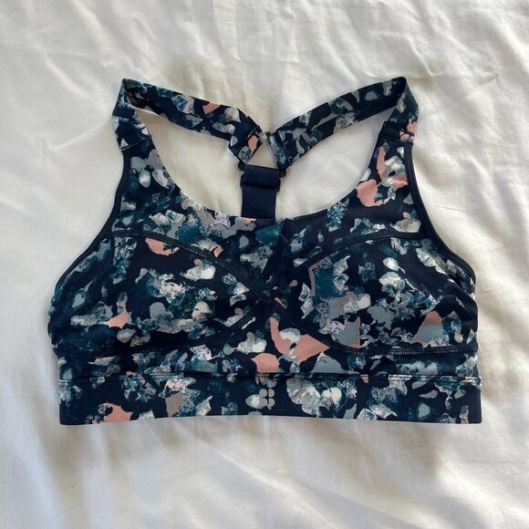 Sweaty Betty Other - Sweaty Betty Blue Pink Gray Razorback Adjustable Athletic Sports Bra | Size S
